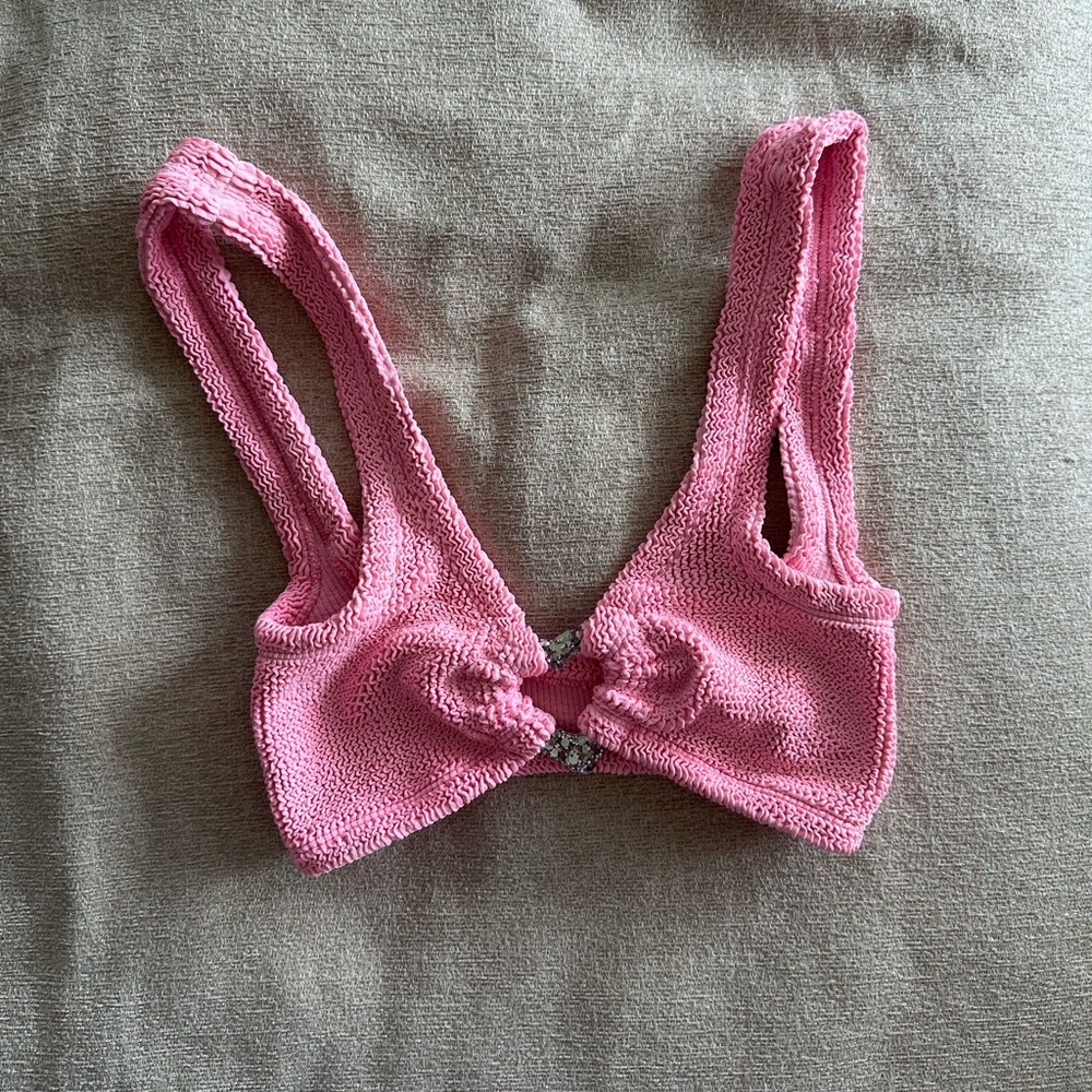 Hunza G Heather Bikini Top ONLY in Pink